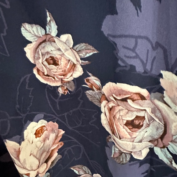 Peach Love California Navy Floral Mini Dress SZ L - Picture 2 of 5